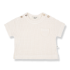 Ecru gewafelde t-shirt - Delion ecru